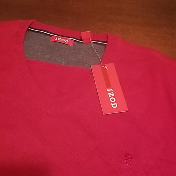 IZOD Mens Sweater Rio Red NWT - Picture 3 of 5